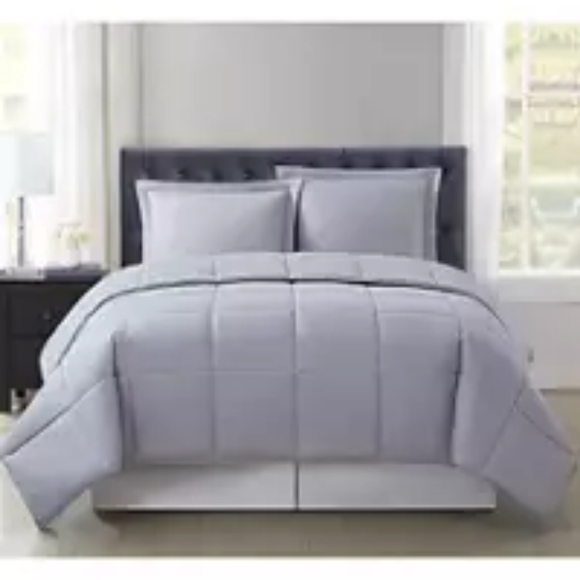 Truly Soft Everyday Reversible 3pc Comforter Set, Grey, King - Picture 2 of 5